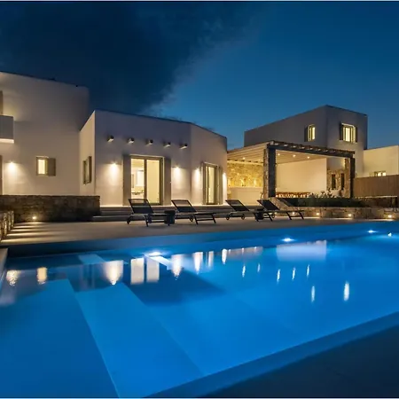 Luxury Mykonos - 3 Bedrooms - Estaffe - Amazing Agean Views - Wind Protected Alfresco Dining Area Villa
