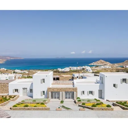 Villa Luxury Mykonos - 3 Bedrooms - Estaffe - Amazing Agean Views - Wind Protected Alfresco Dining Area Kalafatis