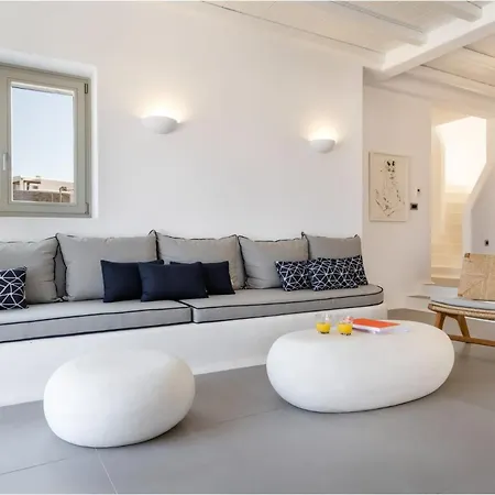 Villa Luxury Mykonos - 3 Bedrooms - Estaffe - Amazing Agean Views - Wind Protected Alfresco Dining Area